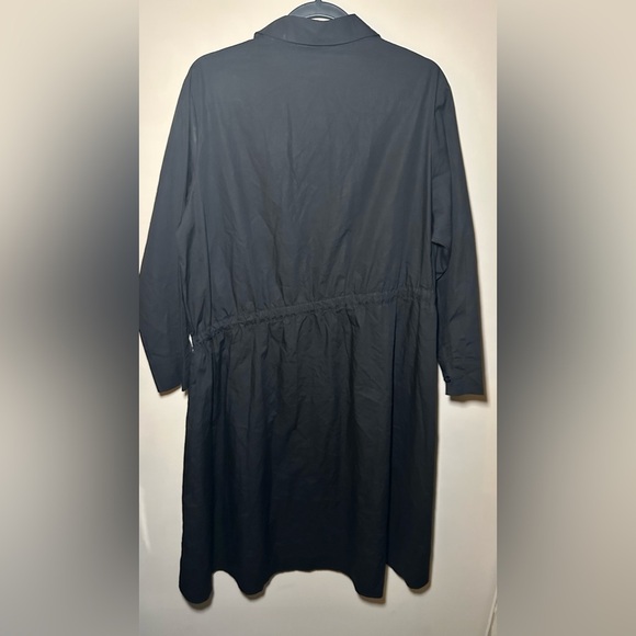 Beulah Style One Size Printed Black Long Sleeve Modest Button Front Midi Dress - Picture 11 of 15